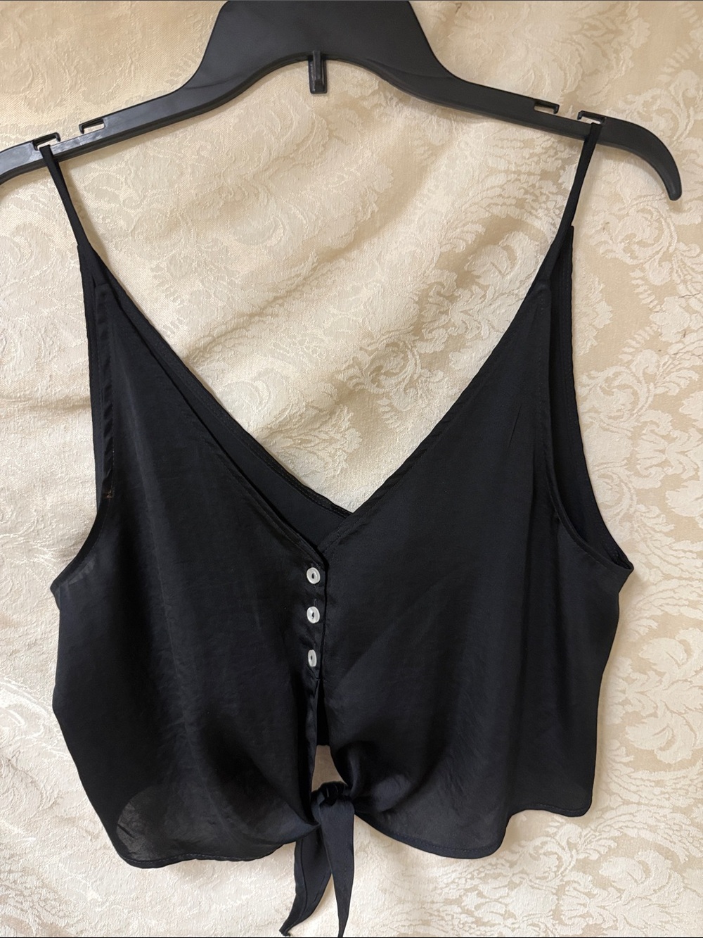 Free People Black Crop Top